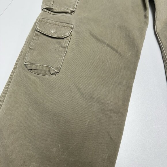 Vintage JNCO Commando Cargo Pants Size 14 (26x25) Tan Skate Y2K Grunge - Picture 8 of 16